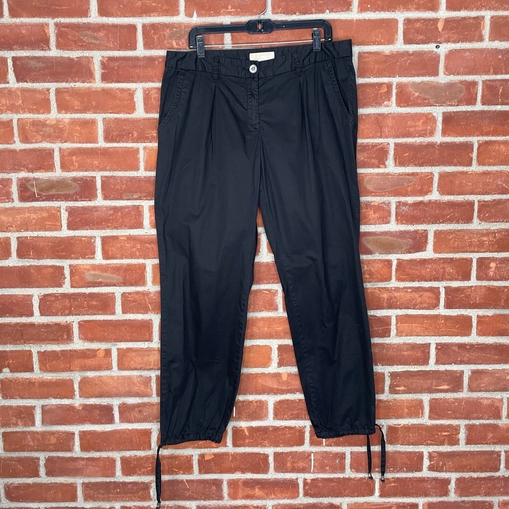 Vintage Y2K Michael Kors black pleated joker tie bottom cotton lightweight pants